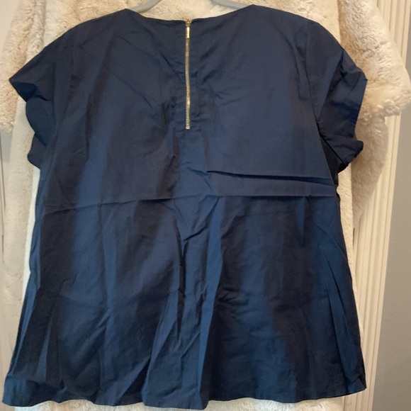 Anne Klein Navy and White Striped Women's Top - Picture 3 of 6